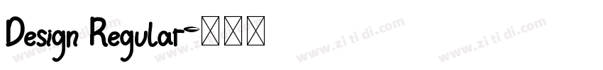 Design Regular字体转换